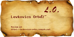 Levkovics Orbó névjegykártya
